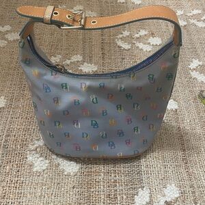 Dooney & Bourke Bucket Rainbow Zipper Periwinkle Light Blue